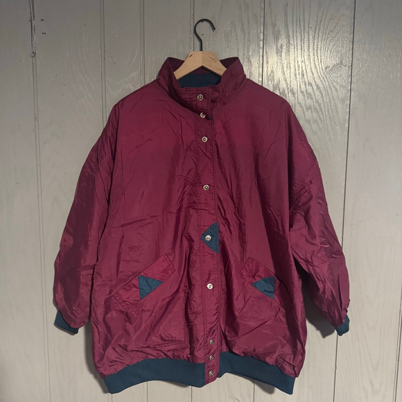 Vintage 1990s Current Seen Reversible Coat — Colorblock - Picture 3 of 4